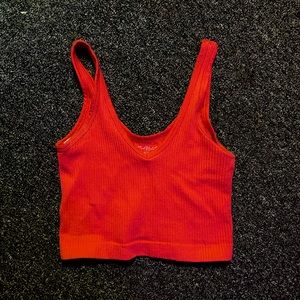 Pink Crop top tank top